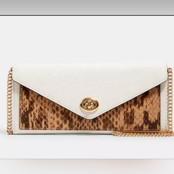 COACH Slim Envelope Wallet on Chain Plus Medium Size Straw Hat! - Picture 5 of 11